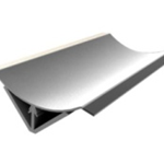 كرف PVC 10سم بالزاوية الومنيوم ابيض / رمادي